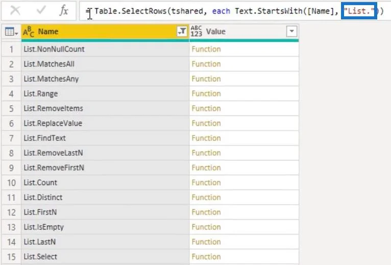Fungsi Power Query, Kata Kunci dan Pengecam