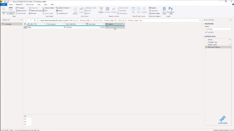 Lajur Unpivot LuckyTemplates – Tutorial Power Query