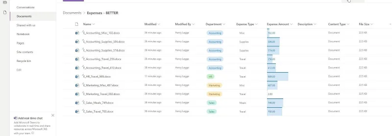 มุมมอง MS SharePoint |  การสร้างและการบันทึก