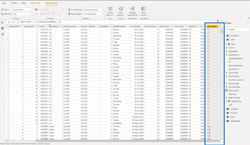 Lajur Dikira LuckyTemplates Vs Ukuran: Perbandingan