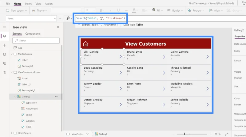 ฟิลด์ค้นหา PowerApps: วิธีเพิ่มและปรับแต่ง