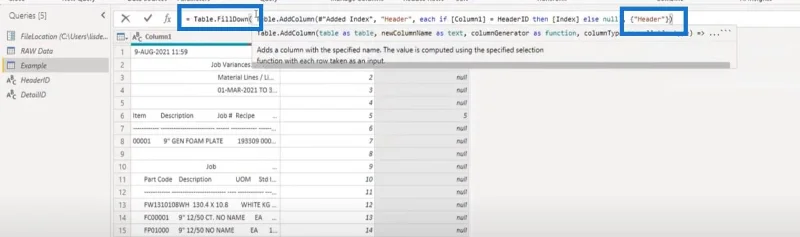 Tutorial Microsoft Power Query Mengenai Cara Membetulkan Isu Lebar Lajur Tetap Campuran
