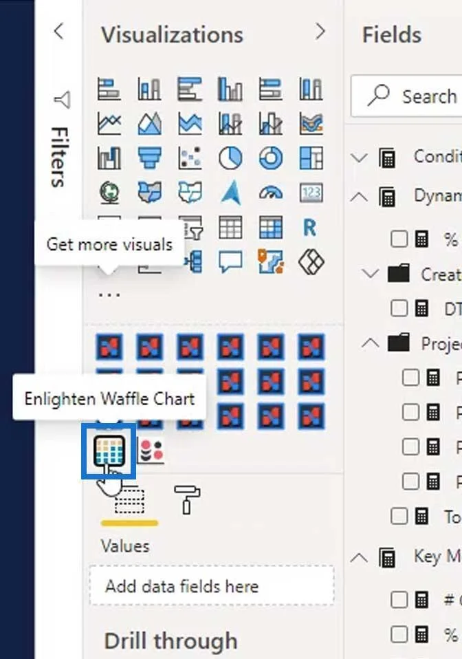 Carta Wafel: Visualisasi Tersuai LuckyTemplates