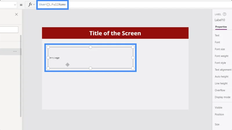 Power Apps-Funktionen: Arbeiten mit User(), Today() und Now()