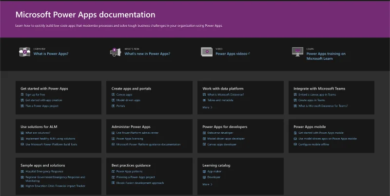 PowerApps-Dokumentation: Verwendung von MS-Dokumenten für Expertenfunktionen