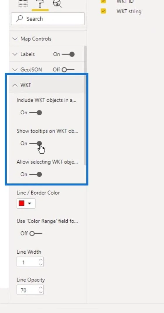 Visual Peta Ikon LuckyTemplates: Rentetan WKT