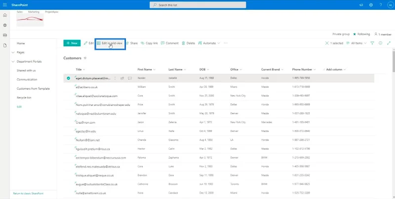 รายการ SharePoint: การแก้ไขรายการเดียวและหลายรายการ