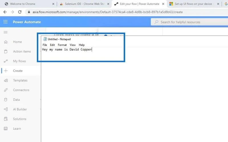 Input Aliran UI Dalam Microsoft Power Automate