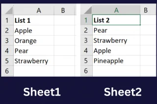 Cara Membandingkan Dua Helaian Excel Untuk Pendua: 5 Cara Pantas