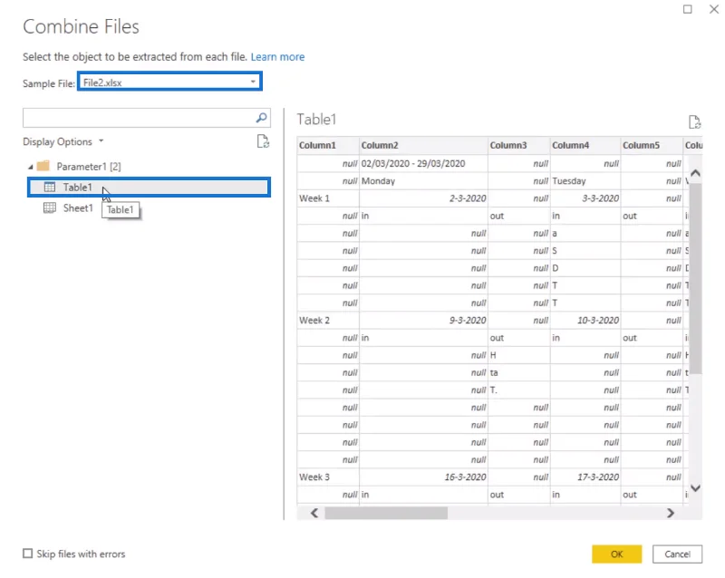 Reka Letak Kalendar Kepada Format Jadual Menggunakan Power Query
