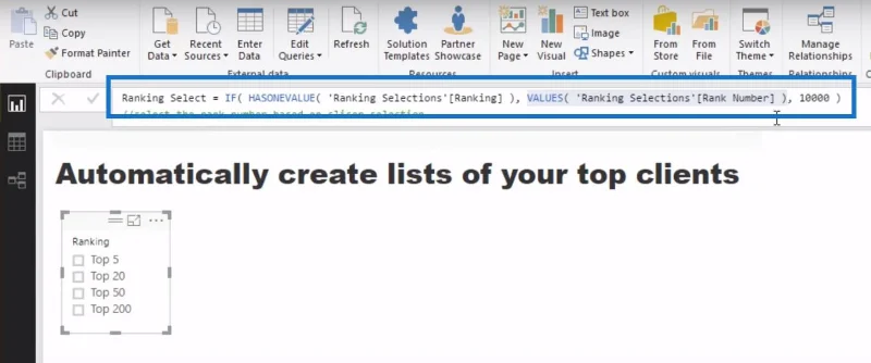 Trova i tuoi clienti principali in diverse misure in LuckyTemplates