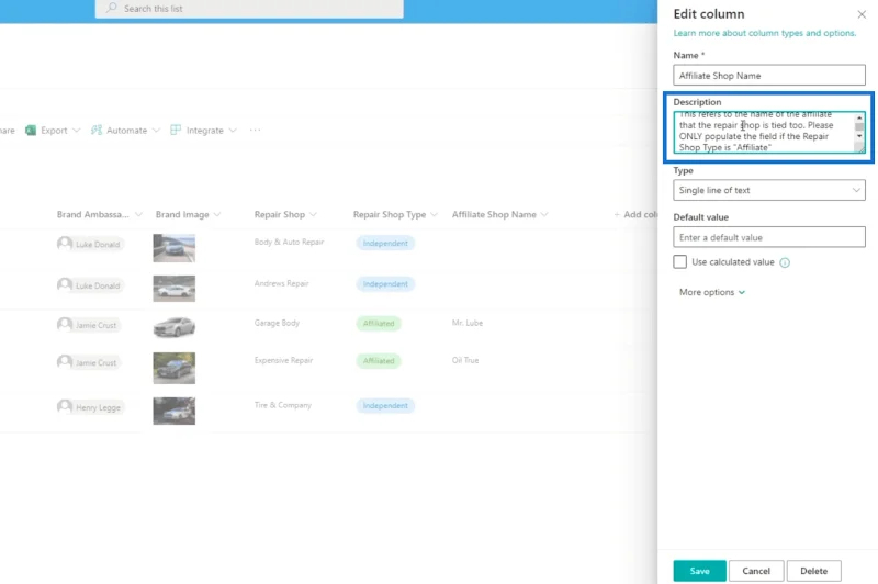 Pengesahan Lajur SharePoint Dalam Dua Cara