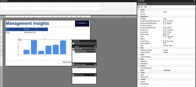 Cara Memformat Carta Bar Data Pembina Laporan SSRS