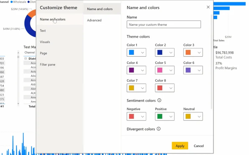 Temi di LuckyTemplates |  Temi standard di LuckyTemplates Desktop