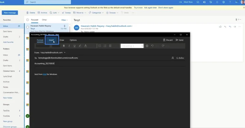 Aliran MS: Bagaimana Untuk Muat Naik Dalam SharePoint Melalui E-mel