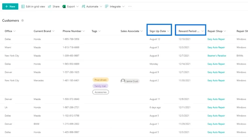 มุมมองปฏิทินรายการ SharePoint