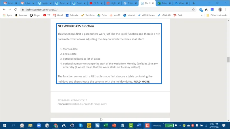 Kira Hari Kerja Antara Dua Tarikh Dalam LuckyTemplates