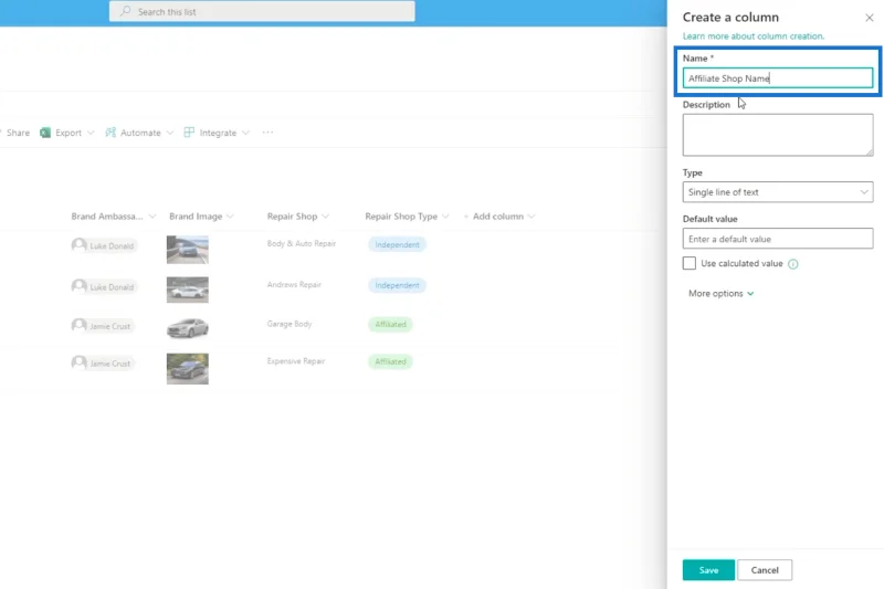 Pengesahan Lajur SharePoint Dalam Dua Cara