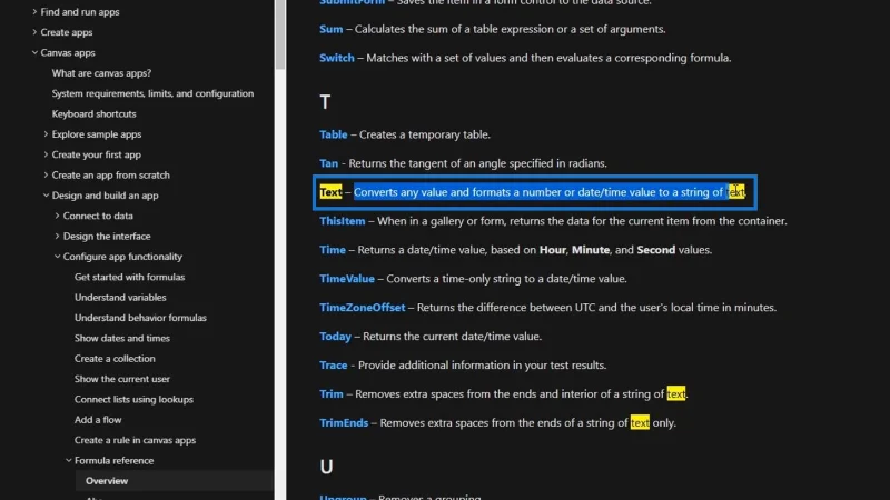 Fungsi Dan Formula PowerApps |  Satu Pengenalan