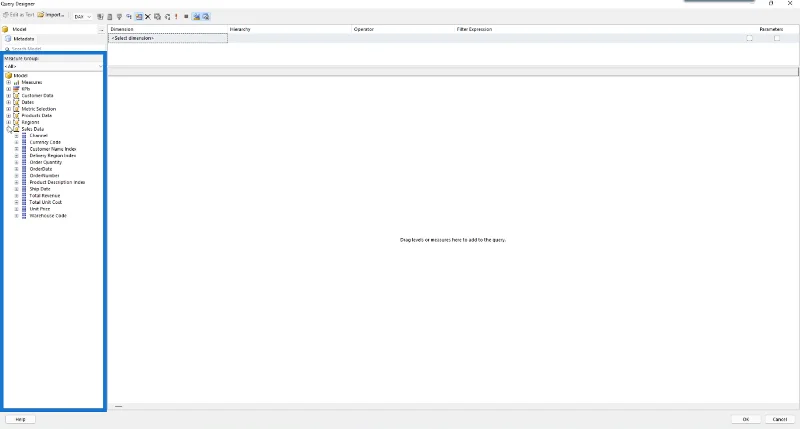 Cara Mengimport Set Data Ke Pembina Laporan