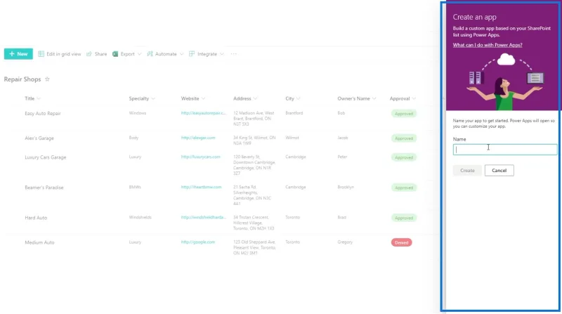 Power Apps – Panduan Penyepaduan SharePoint