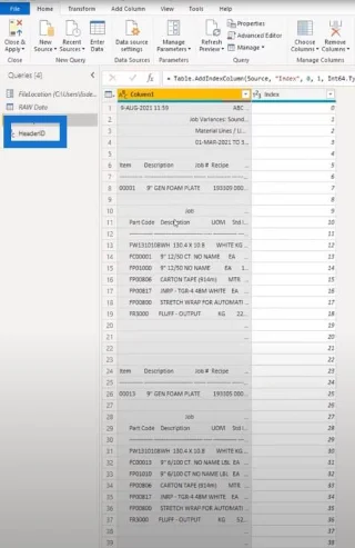 Tutorial Microsoft Power Query Mengenai Cara Membetulkan Isu Lebar Lajur Tetap Campuran