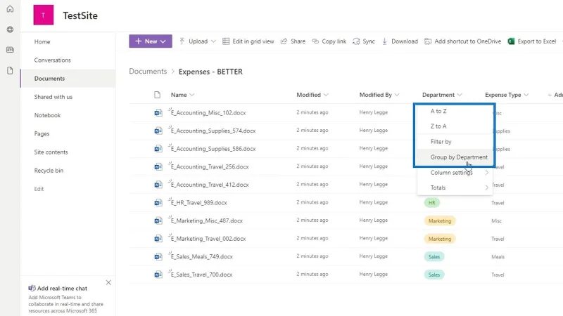 Penapisan Metadata Dalam Fail SharePoint