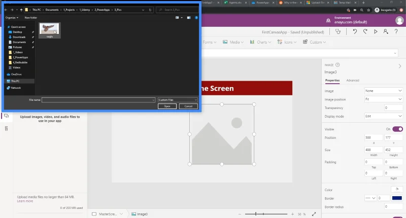 Imej PowerApps Digabungkan Dengan Pen, Kamera Dan Muat Naik Input Foto