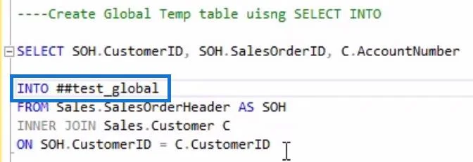 Jadual Dan Pandangan SQL Temp Untuk Pengguna LuckyTemplates