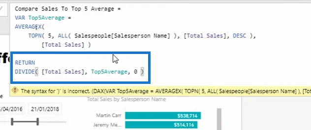 Kedudukan Cerapan Menggunakan TOPN Dalam LuckyTemplates