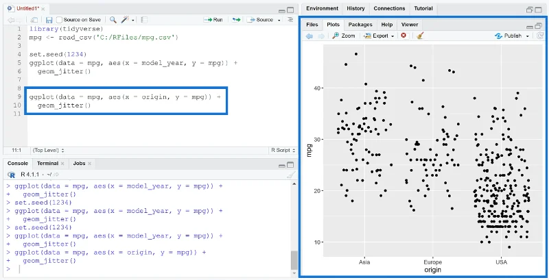 Mencipta Plot Jitter Menggunakan Ggplot2 Dalam RStudio