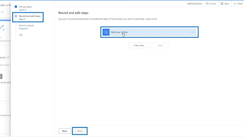 Kuasa Automate Aliran UI: Penciptaan Dan Persediaan