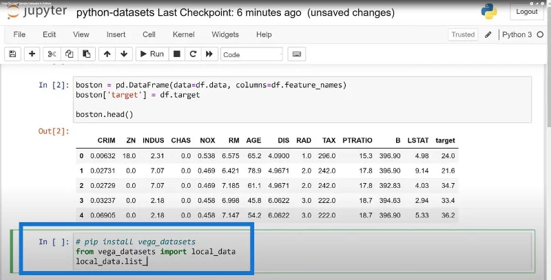 Cara Memuatkan Contoh Set Data Dalam Python