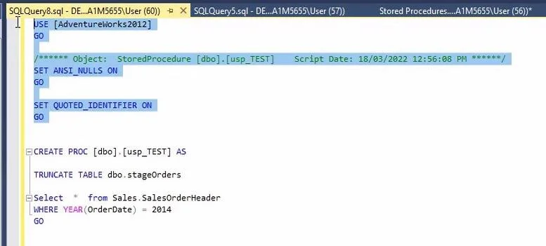 Prosedur Tersimpan Dalam SQL |  Gambaran keseluruhan