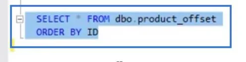Pengekstrakan Data SQL Menggunakan OFFSET Dan FETCH