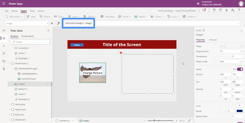 Imej PowerApps Digabungkan Dengan Pen, Kamera Dan Muat Naik Input Foto