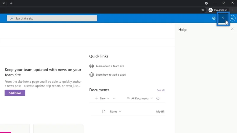 Tapak SharePoint |  Reka Letak Dan Panduan Menu