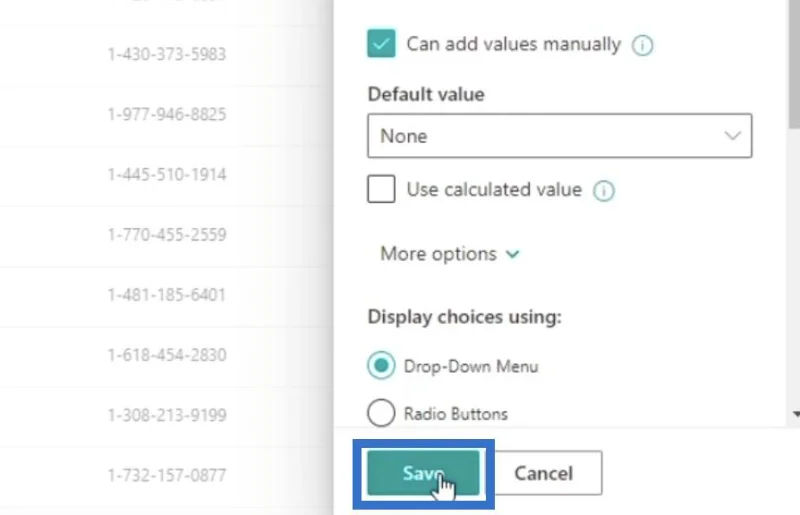 Menambah Medan Pilihan SharePoint Dalam Senarai