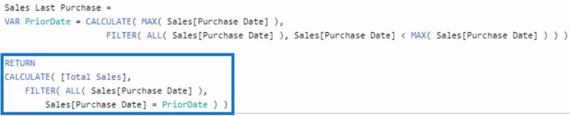 Membandingkan Sebarang Jualan Berbanding Jualan Terakhir (Tiada Perisikan Masa) – DAX Lanjutan Dalam LuckyTemplates