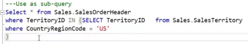 แบบสอบถามย่อยใน SQL สำหรับผู้ใช้ LuckyTemplates