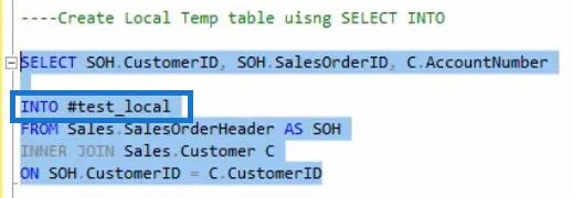 Jadual Dan Pandangan SQL Temp Untuk Pengguna LuckyTemplates