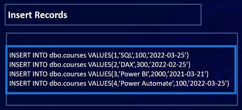 การใช้งานตาราง SQL เบื้องต้น