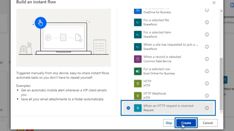 Déclencheur HTTP de flux Microsoft |  Un tutoriel Power Automate