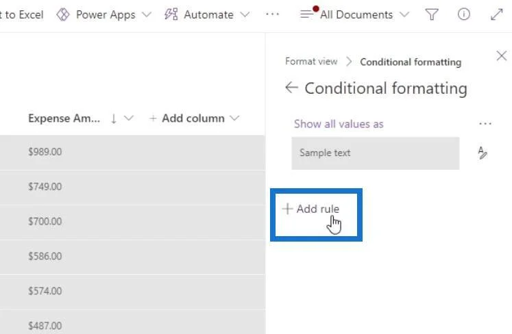 Lihat Pemformatan Dalam SharePoint
