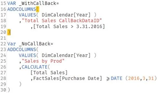 Problem z wydajnością w DAX Studio: CallBackDataID
