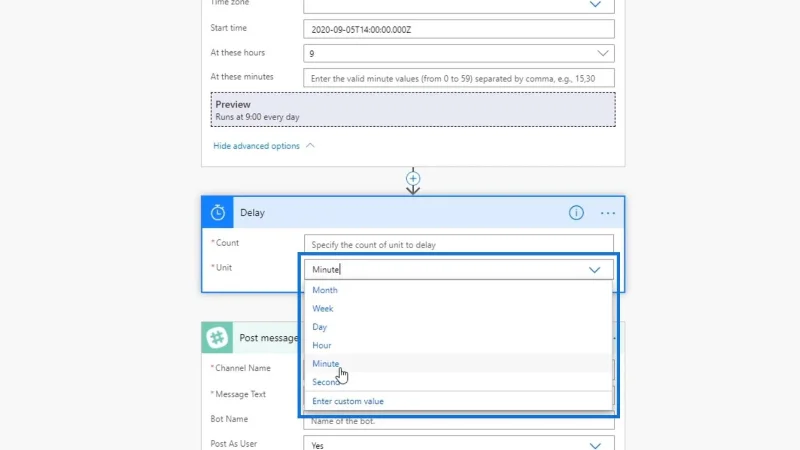 Aliran Kerja Berjadual Dalam Microsoft Power Automate