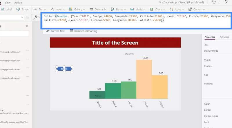 Carta PowerApps, Graf Dan Imej Dinamik