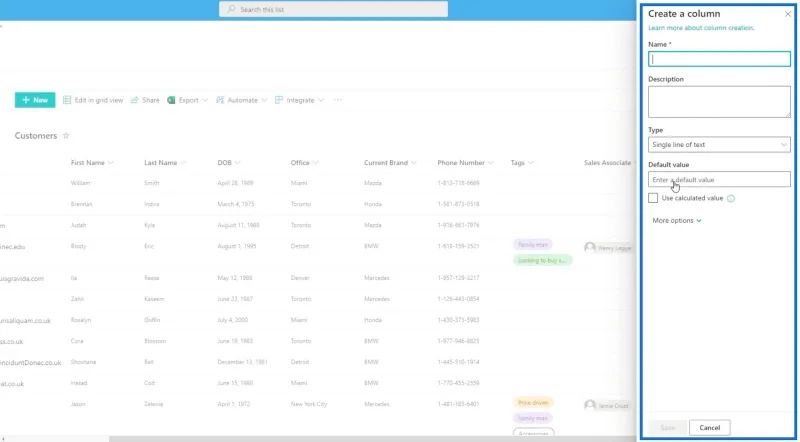คอลัมน์จากการคำนวณใน SharePoint |  ภาพรวม