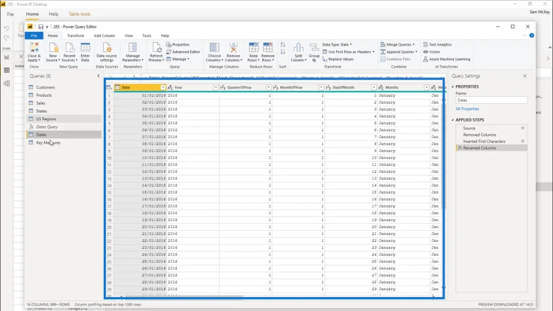 Mencipta Jadual Pertanyaan Tarikh Dinamik Dalam LuckyTemplates: Tutorial Editor Pertanyaan