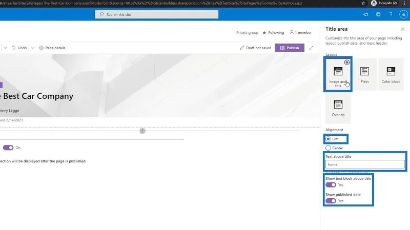 Übersicht und Erstellung der SharePoint-Homepage